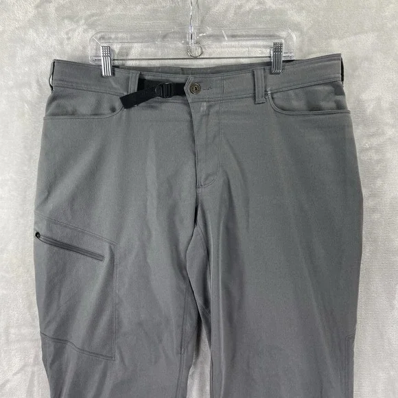 Outdoor Vital Pants men's 36x32 SATU Belted Charcoal Gray Performance Tapered - Picture 2 of 14